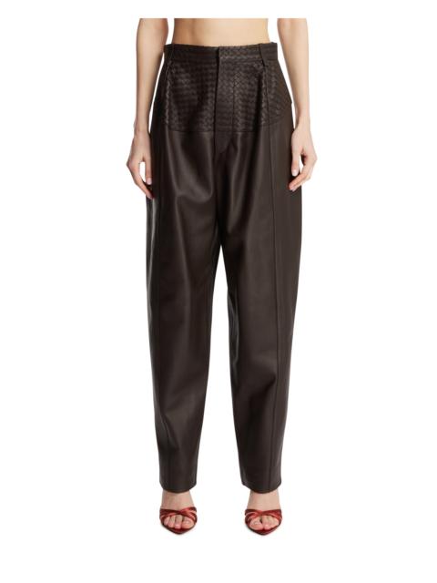 Bottega Veneta Brown Leather Pants
