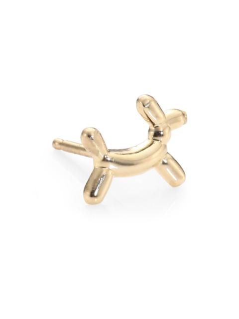 SYDNEY EVAN Women's Mini Balloon Dog Single Stud Earring - Gold