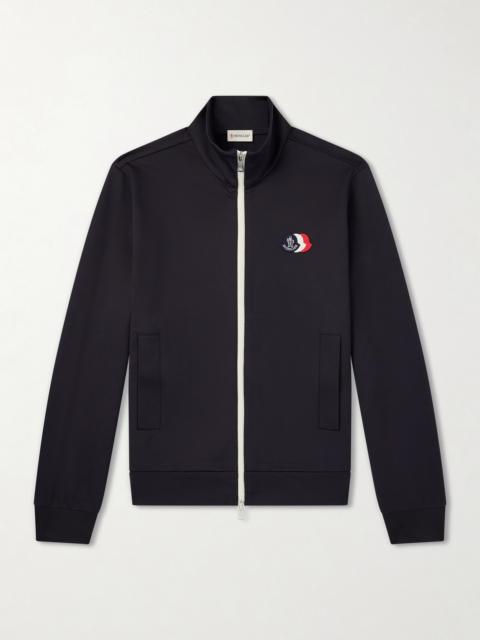 Moncler Logo-Appliquéd Shell Zip-Up Sweatshirt