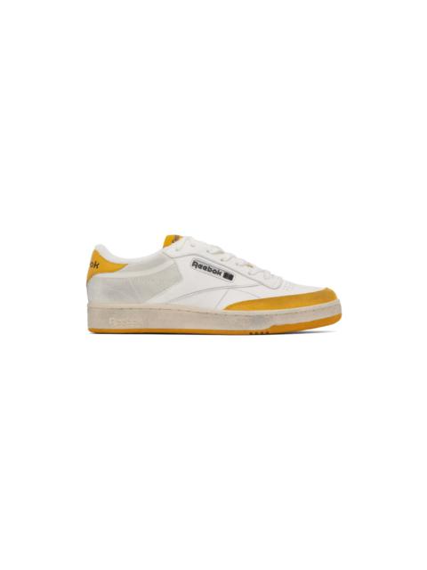 White & Yellow Club C Sneakers