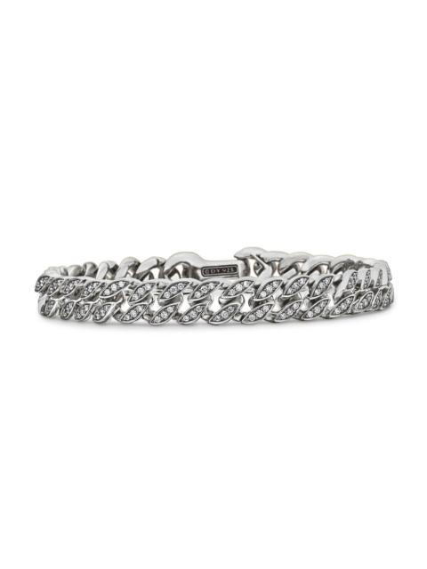 DAVID YURMAN Men's Curb Chain Bracelet in Sterling Silver - Diamond