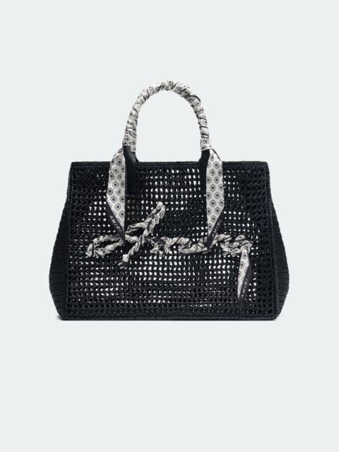 AMIRI OPEN WEAVE RAFFIA TOTE BAG