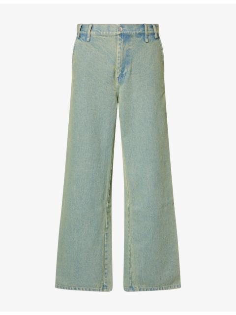 Song for the Mute Wide-Leg Washed Denim Jeans