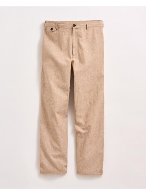 Billy Reid Chambray Flat Front Pant