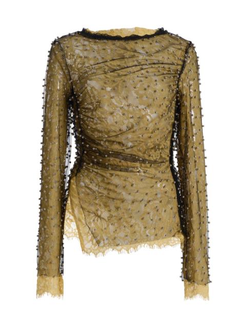 SIEDRÉS Faye Embellished Layered Top black