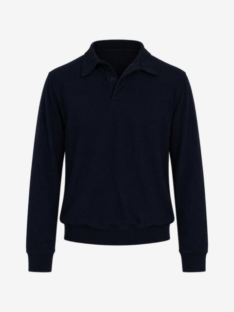 LES TIEN piqué long-sleeved polo shirt