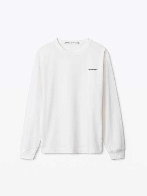 Alexander Wang LONG-SLEEVE TEE IN HIGH TWIST JERSEY