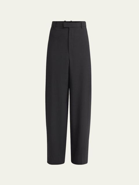Bottega Veneta Men's Wool-Blend Tricotine Trousers