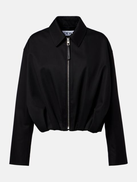 Loewe Draped cotton and silk twill jacket