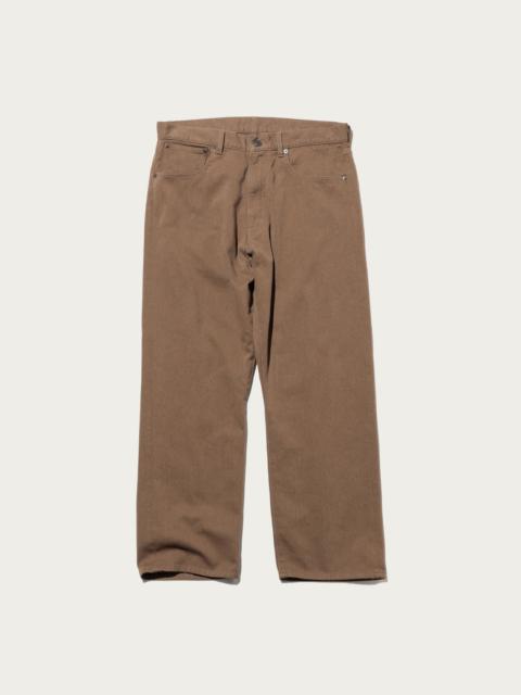 BEAMS PLUS 5 Pocket Classic OC Pique - Organic Brown Cotton Iron-Dyeing