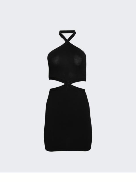 alexanderwang.t Halter Dress With Criss Cross Logo Trim Black
