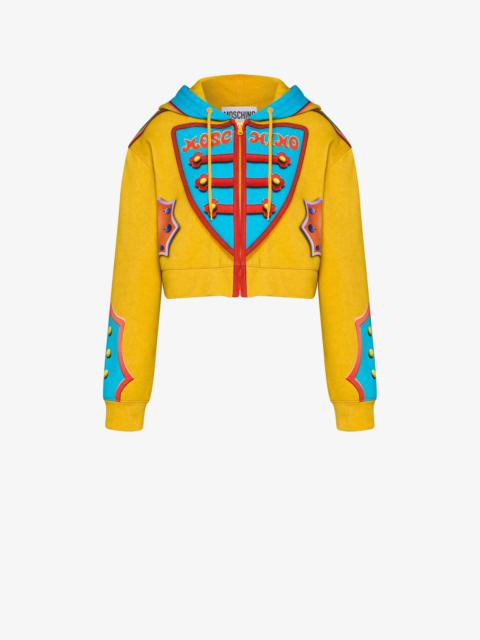 Moschino TROMPE L'ŒIL COTTON CROPPED SWEATSHIRT
