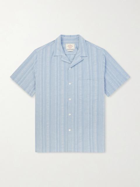 Portuguese Flannel Prana Camp-Collar Striped Cotton Shirt