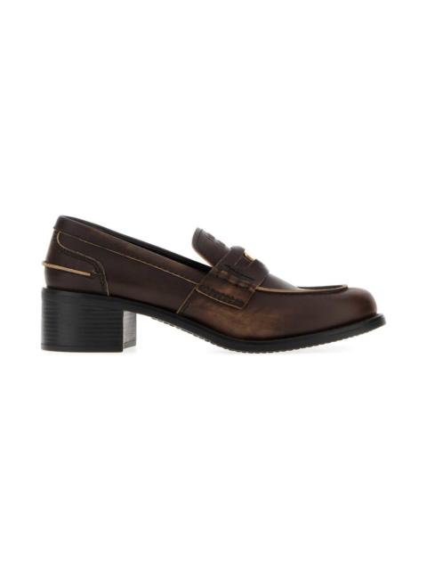 Miu Miu Brown Leather Loafers