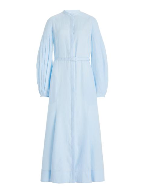 GABRIELA HEARST Lydia Dress in Light Blue Linen