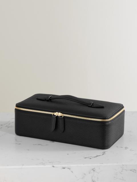 Smythson Panama Textured-leather Jewelry Case