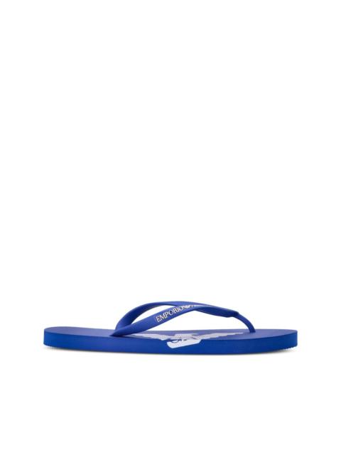 logo-print flip flops