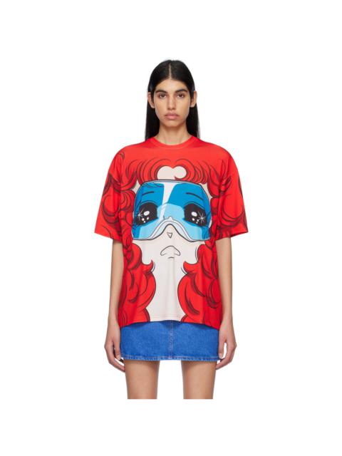 pushBUTTON SSENSE Exclusive Red Goggle Girl T-Shirt