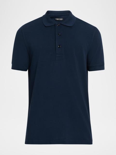 TOM FORD Men's Lyocell Pique Polo Shirt