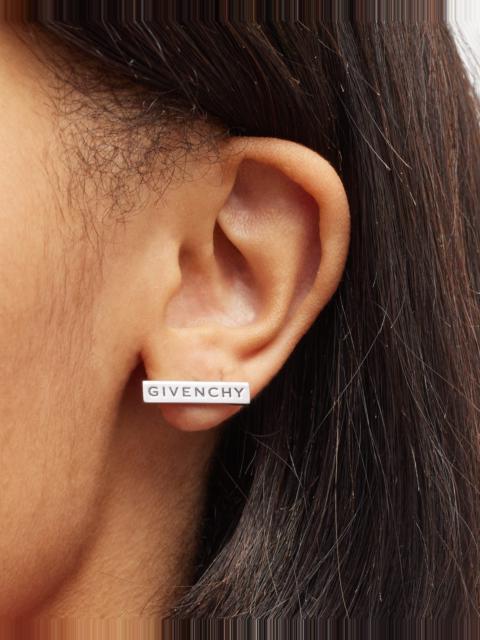 Givenchy Logo Nameplate Stud Earrings