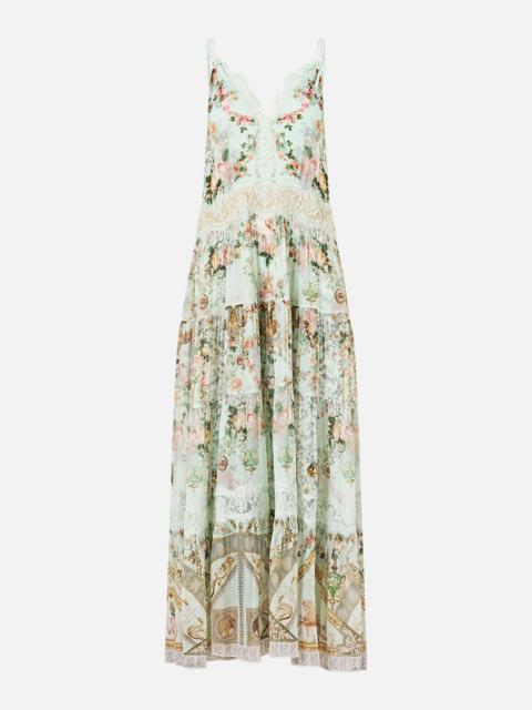 CAMILLA TRAPEZE TIERED DRESS WITH LINING WILDFLOWER WUNDERLAND