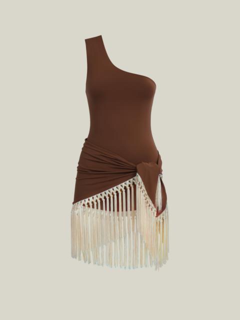 Taller Marmo Yacare Swimsuit in Fume-Ivory