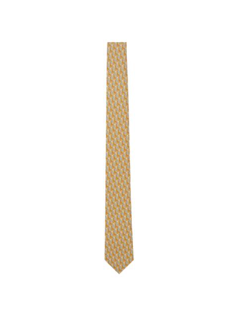 ZEGNA Yellow Silk Tie