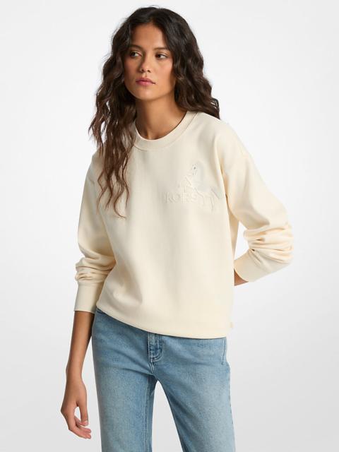 MICHAEL KORS Graphic Logo Cotton Blend Sweatshirt