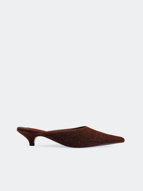 SIMONMILLER Arrow Mule In Bronze Lurex
