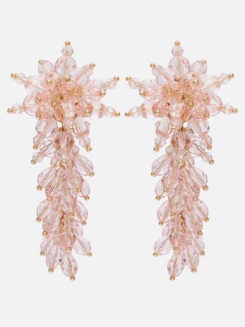 self-portrait Crystal-embellished drop earrings