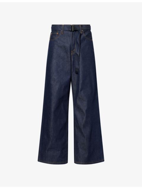 sacai Sacai X Levi's Belted Wide-Leg Denim Jeans