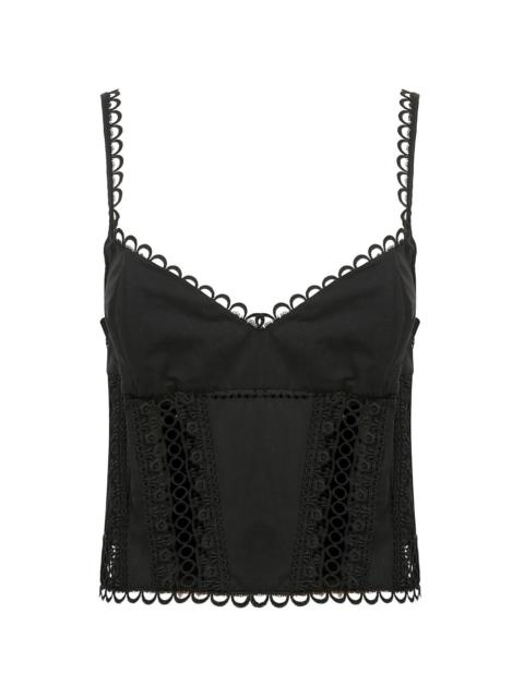 Charo Ruiz Poppy lace-trim top
