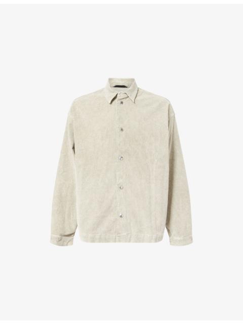 7 For All Mankind Pointed-Collar Corduroy Cotton-Blend Overshirt
