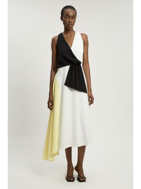 KAREN MILLEN Soft Tailored Colour Block Detail Midi Dress