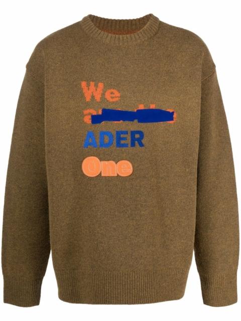 ADER error 로고 자수 니트 점퍼