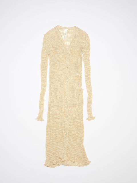 Acne Studios Wide rib long cardigan - Cold beige