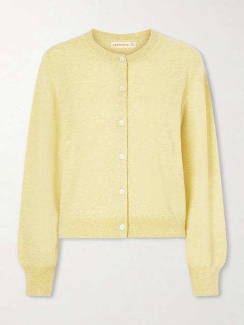 &DAUGHTER Enya cashmere and cotton-blend cardigan Pastel yellow