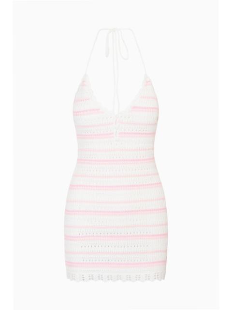 LoveShackFancy Lilibelle Cotton Crochet Mini Dress