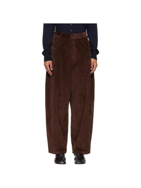 CORDERA Brown Corduroy Baggy Trousers
