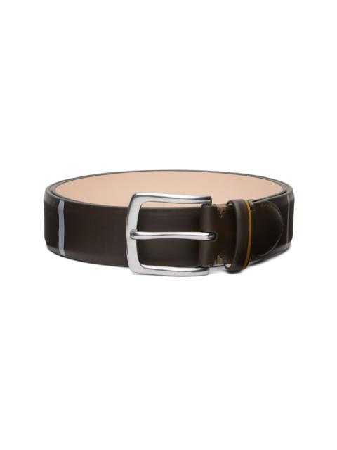 Paul Smith Brown Brushstroke Stripe Belt