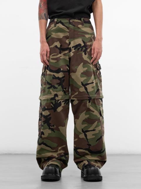 VETEMENTS Green Camouflage Zip Cargo Pants