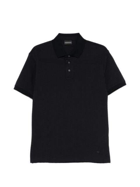 EMPORIO ARMANI textured polo shirt