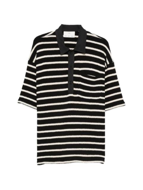 Song for the Mute striped-pattern chest-pocket polo shirt