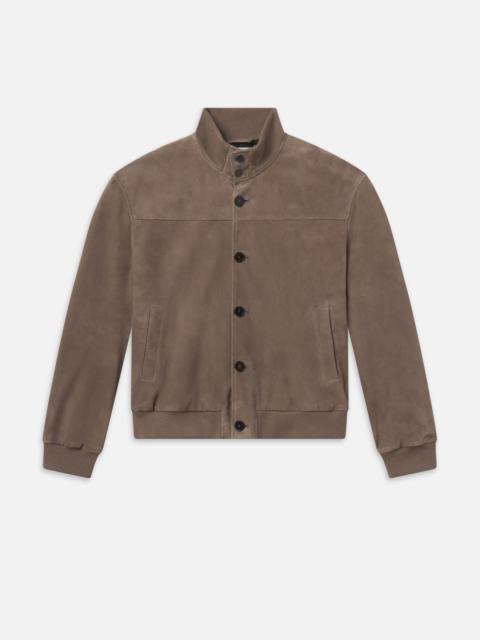 FRAME Rib Collar Suede Jacket