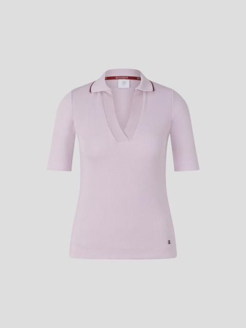 BOGNER Zadie Knitted polo shirt in Lilac