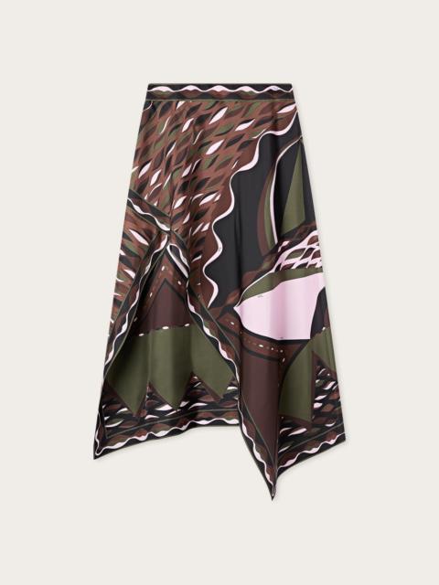 PUCCI DUNE PRINT SILK SKIRT
