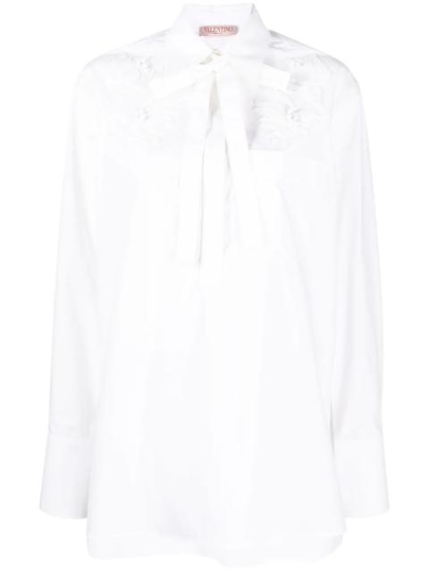 Valentino flower embroidered shirt
