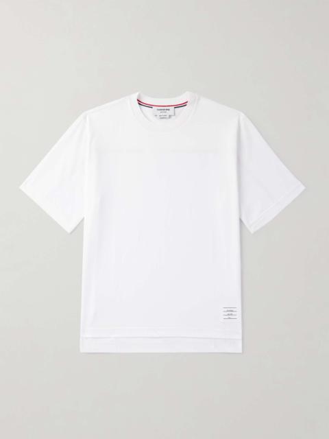 Logo-Appliquéd Striped Cotton-Jersey T-Shirt