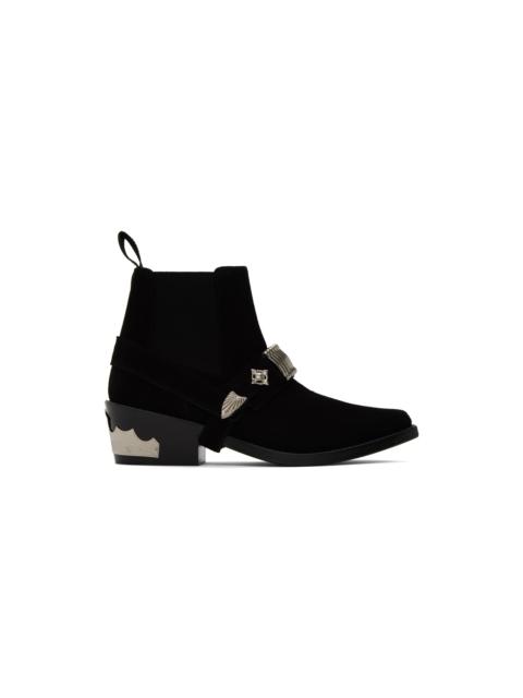 Black Ankle Strap Chelsea Boots