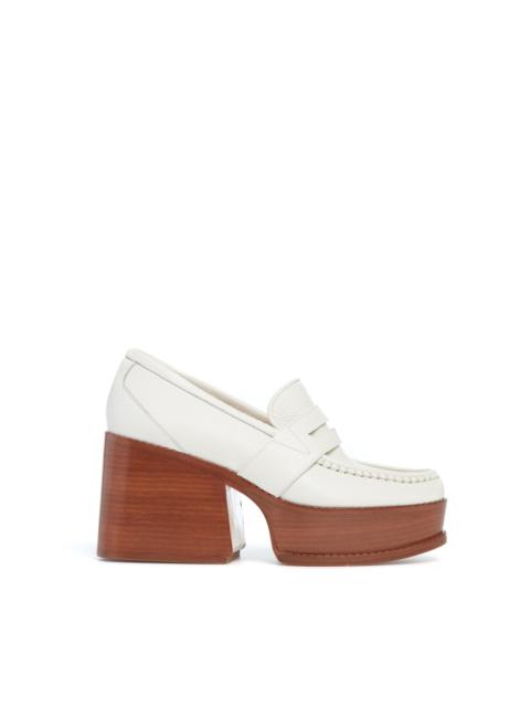 GABRIELA HEARST Augusta Heeled Loafer in Cream Leather